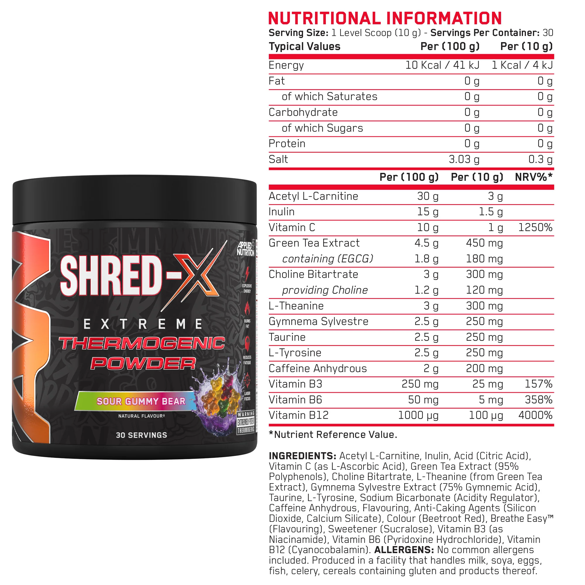 Shred-X_Powder_300g_-_Sour_Gummy_Bear_Panel
